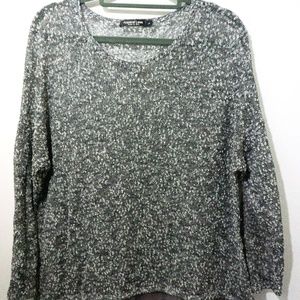 Black and white Mesh Sweater